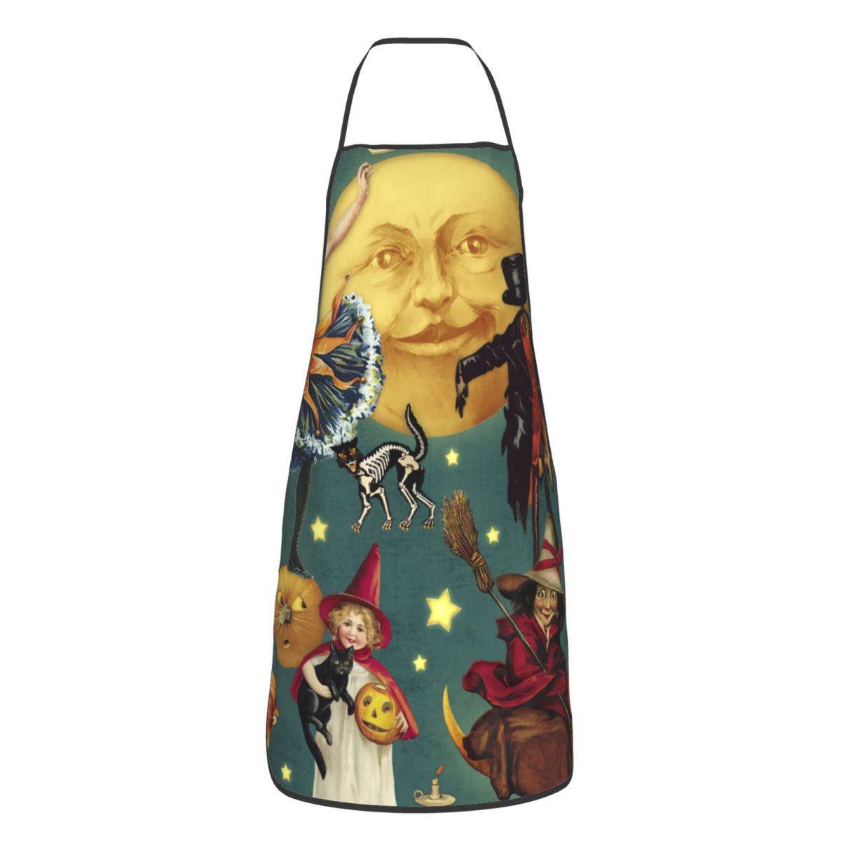 Kitchen Witch Baking - Vintage Halloween Hantu Penyihir Kerangka Kucing