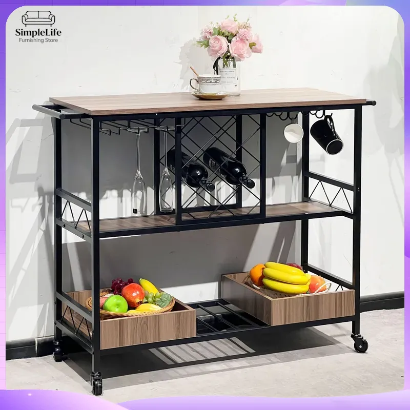 Kitchen Baking Cart - Troli Dapur Multifungsi dengan Rak Penyimpanan,