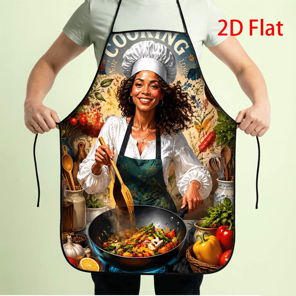 Kitchen Baking Background - 1 buah celemek dapur bermotif koki