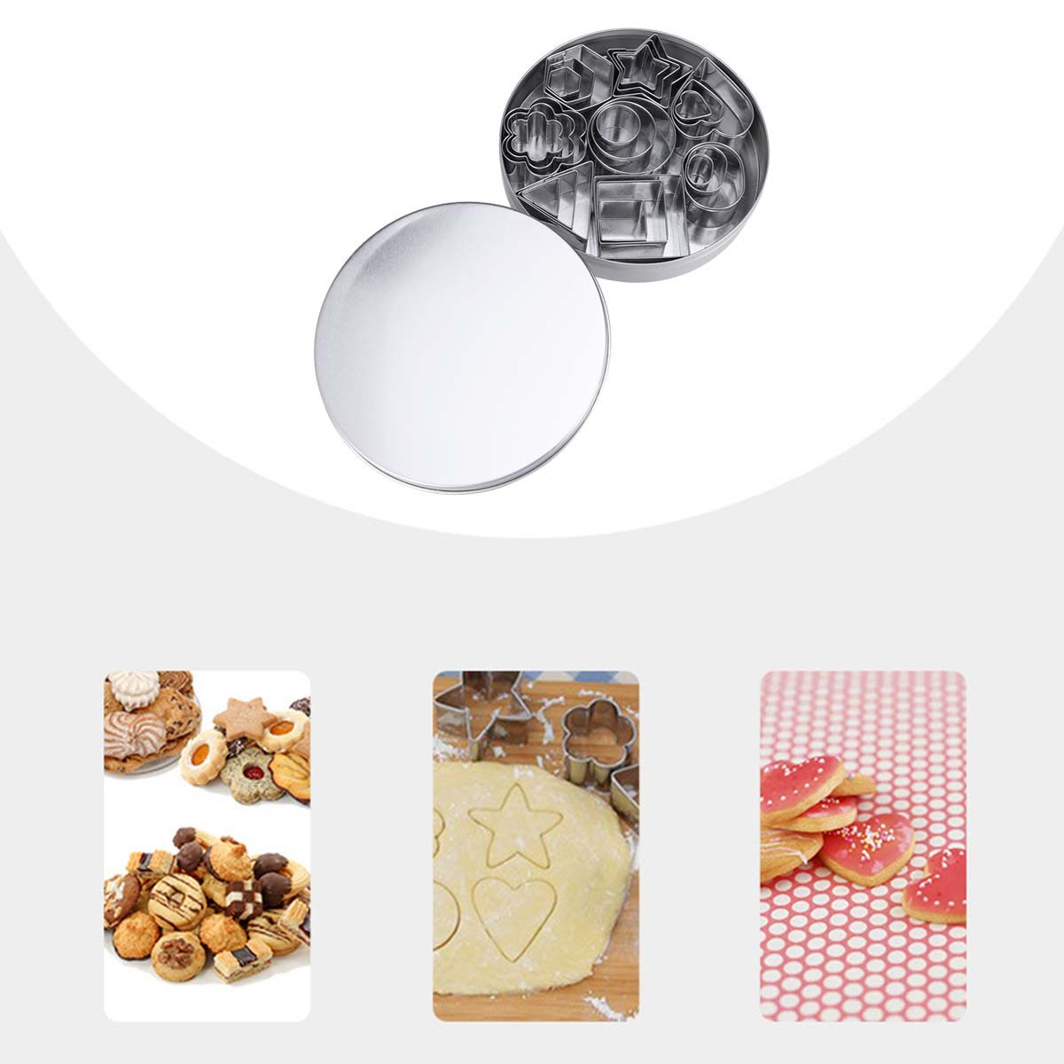 Baking Kitchen Set - Set Cetakan Kue Mini Berbentuk Geometris