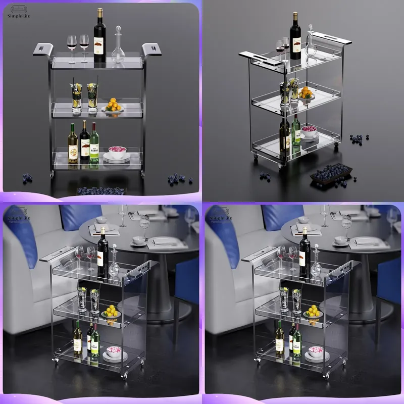 Kitchen Baking Cart - Troli Dapur Modern 3 Tingkat dengan