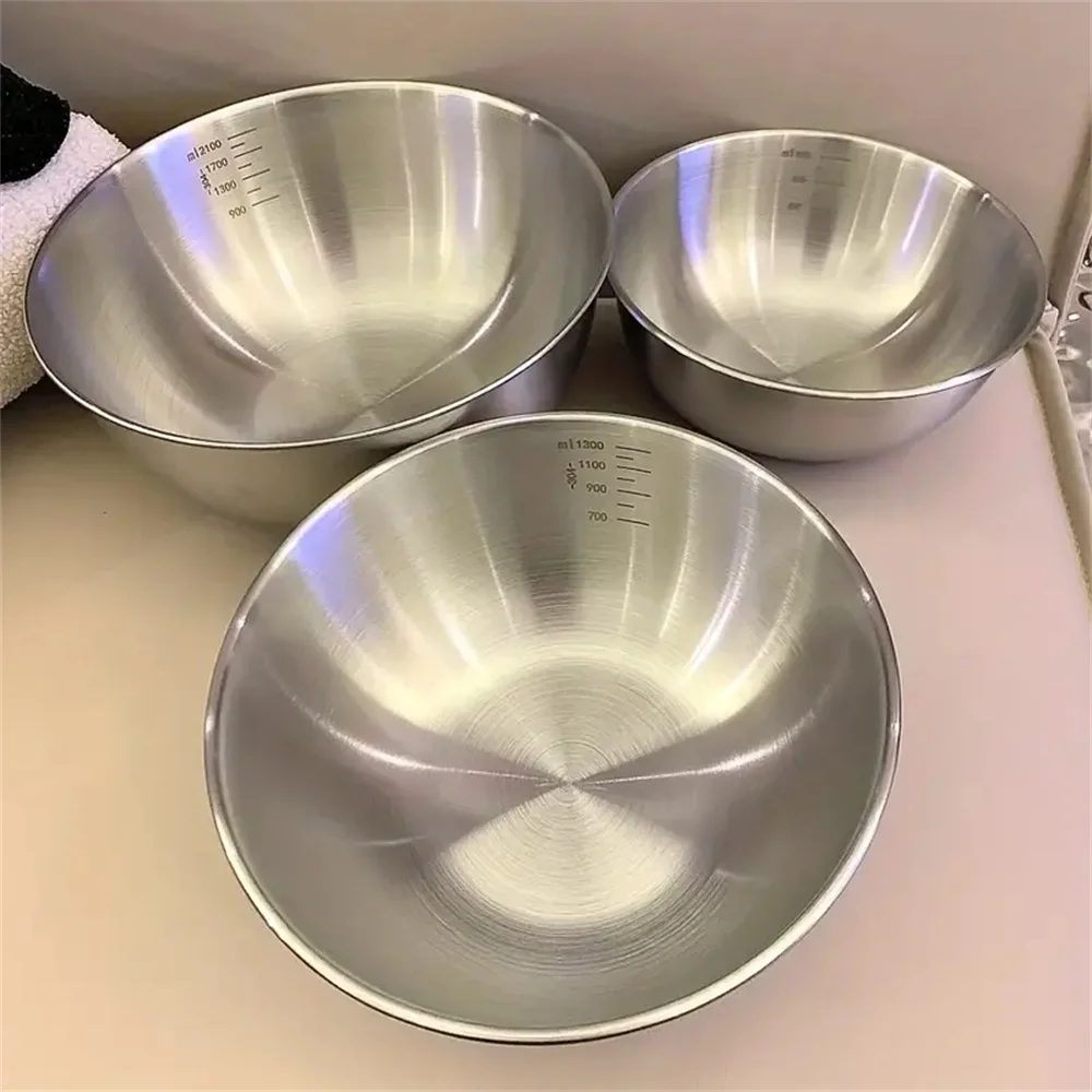 Baking Kitchen Set - 1-3 Set Mangkuk Stainless Steel dengan