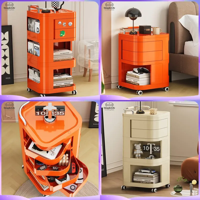 Kitchen Baking Cart - Troli Dapur Beroda, Keranjang Penyimpanan Beroda