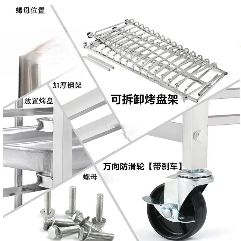 Rak Troli Baja Anti Karat untu - Kitchen Baking Cart ulasan dan harga