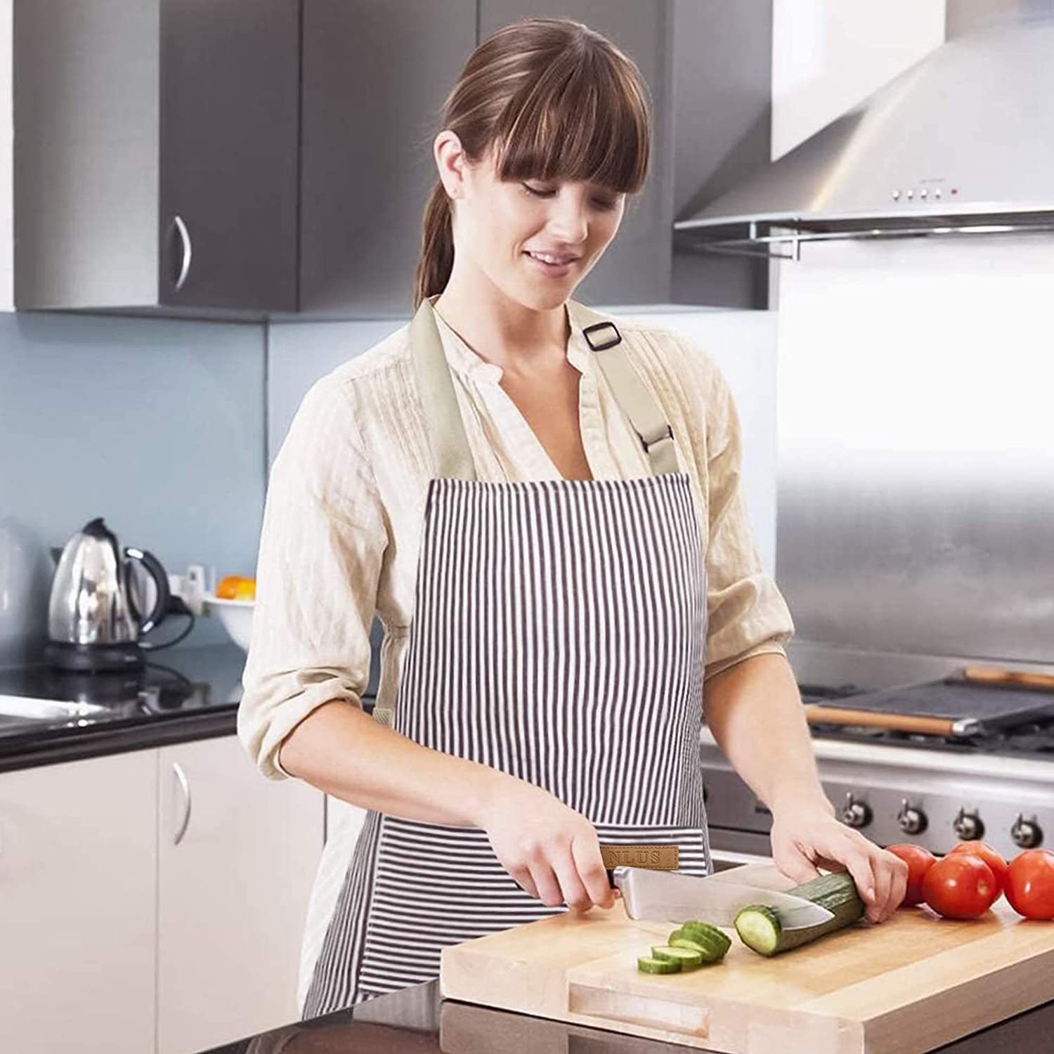 Celemek Dapur Bergaris Hitam P - Baking Kitchen Set ulasan dan harga