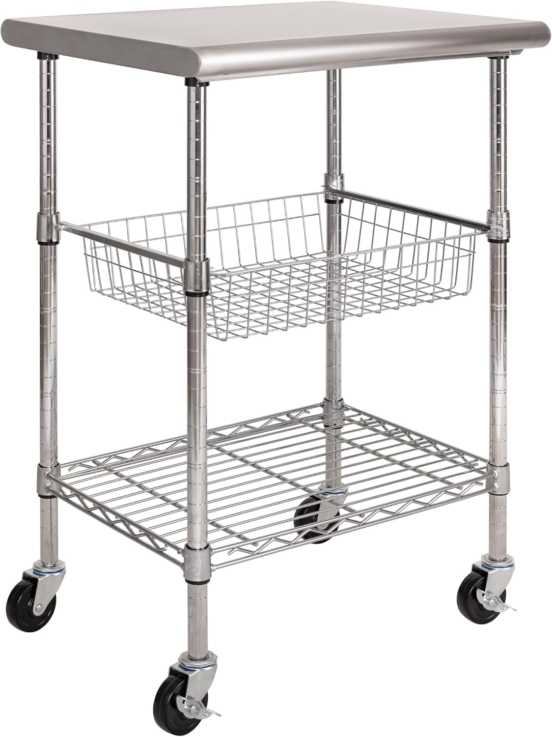 Meja Persiapan Makanan Komersi - Kitchen Baking Cart ulasan dan harga