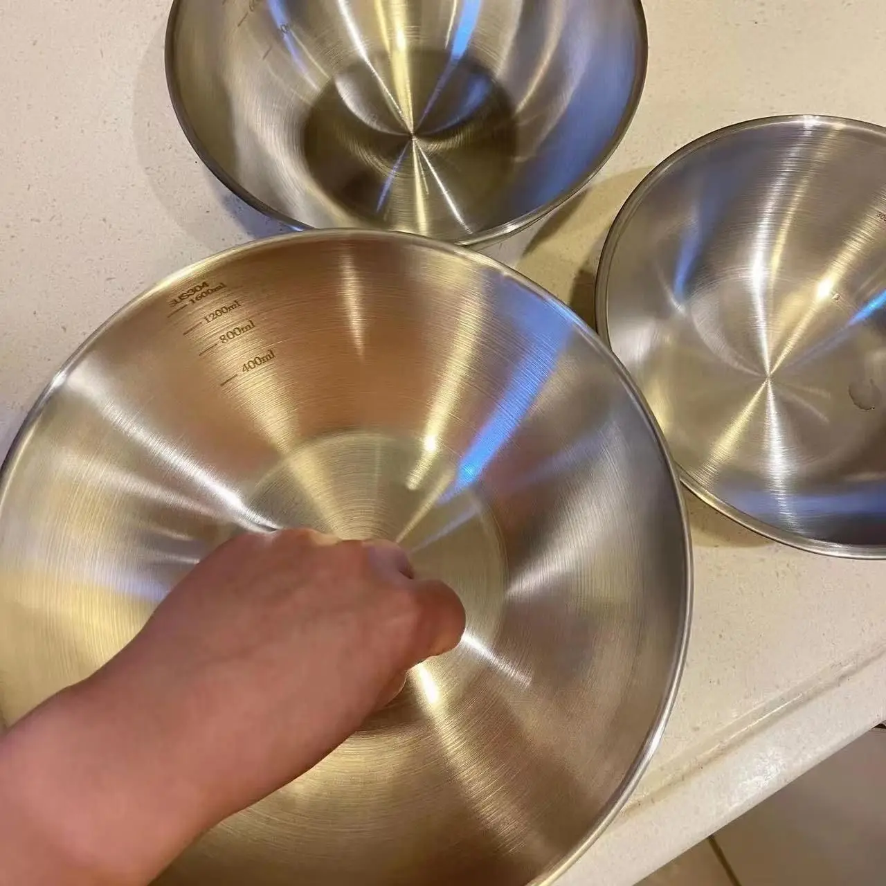 1-3 Set Mangkuk Stainless Stee - Baking Kitchen Set ulasan dan harga
