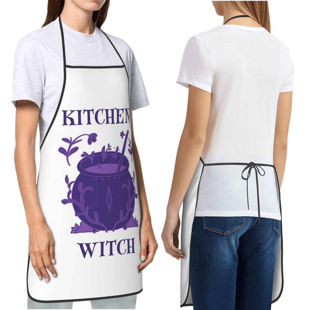 Celemek Dapur Warna Ungu Kitch - Kitchen Witch Baking ulasan dan harga