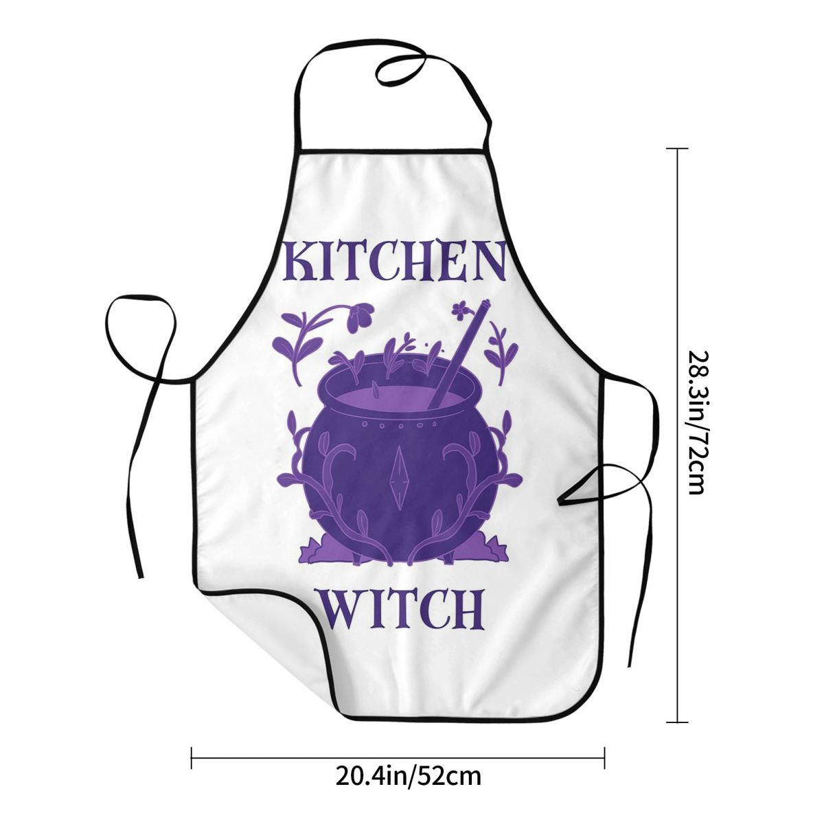 Celemek Dapur Warna Ungu Kitch - Kitchen Witch Baking ulasan dan harga