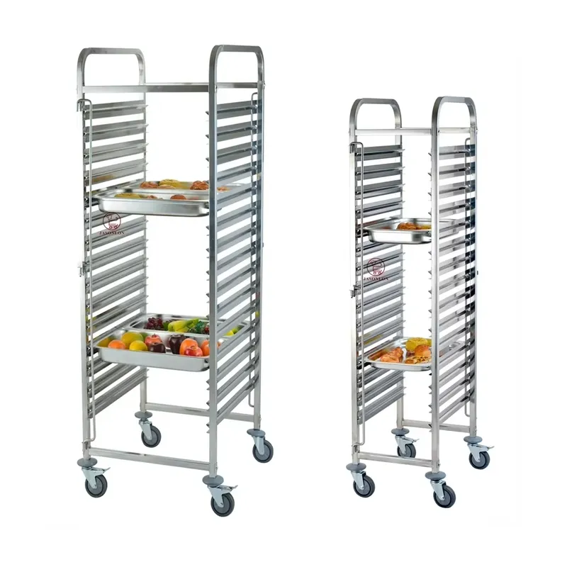 Troli Pan GN 4 Roda Bahan Stai - Kitchen Baking Cart ulasan dan harga