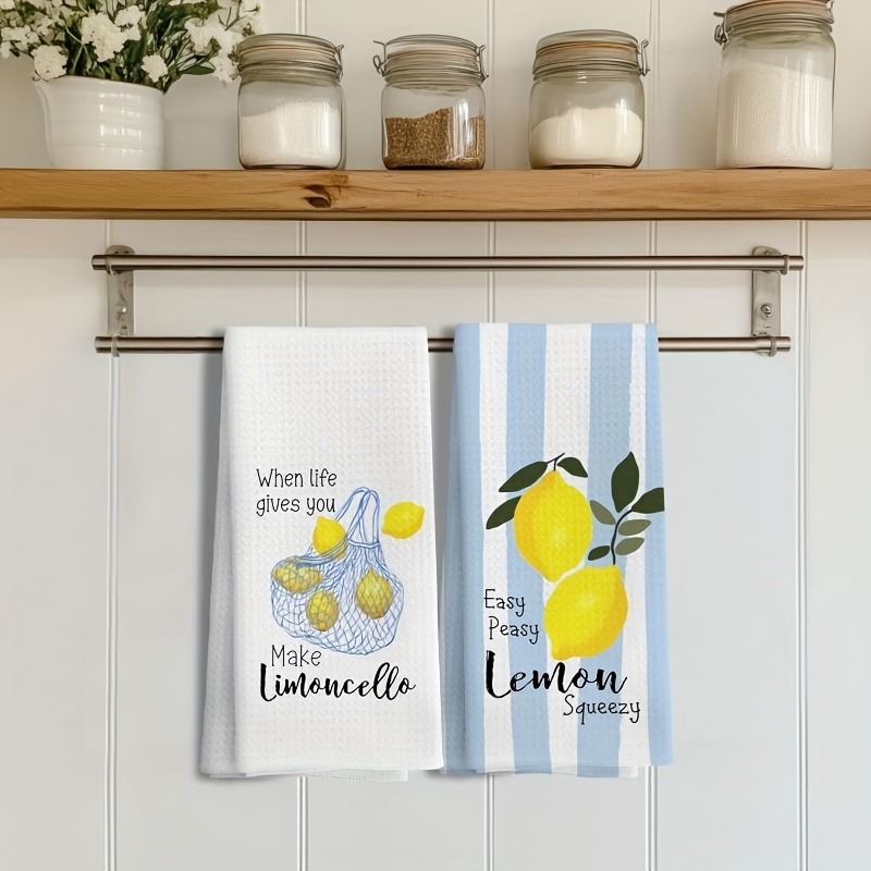 2 Buah, Handuk Dapur Lemon Mes - Baking Kitchen Set ulasan dan harga