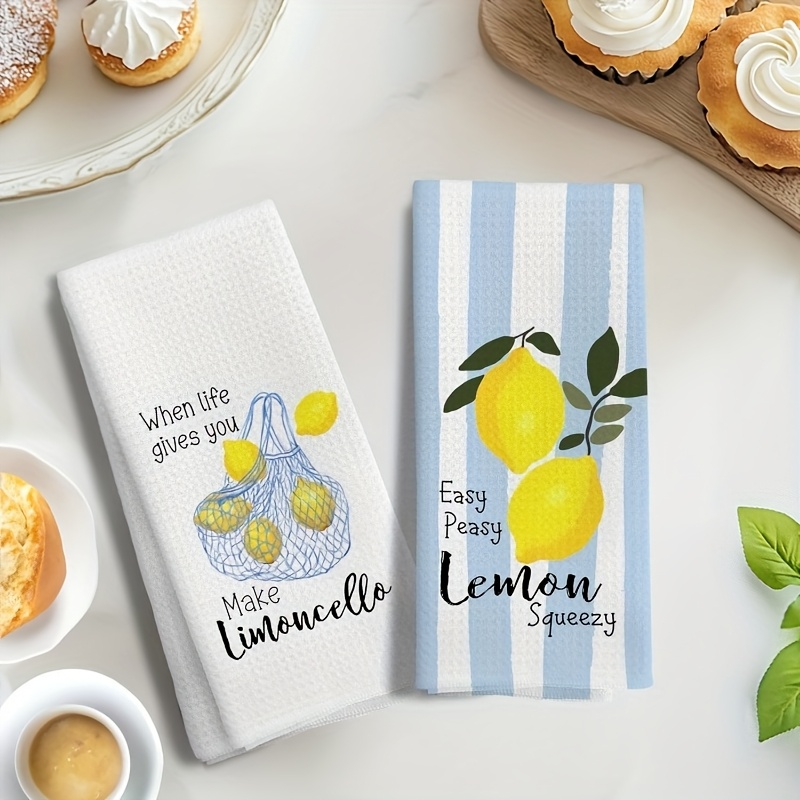 2 Buah, Handuk Dapur Lemon Mes - Baking Kitchen Set ulasan dan harga
