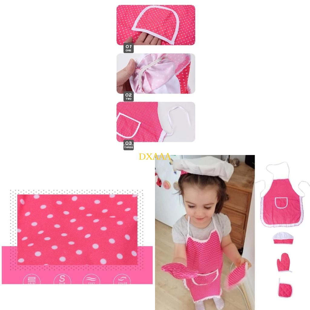 DXAA Chefs Kostum Set Anak Mem - Kitchen Kids Baking Set ulasan dan harga
