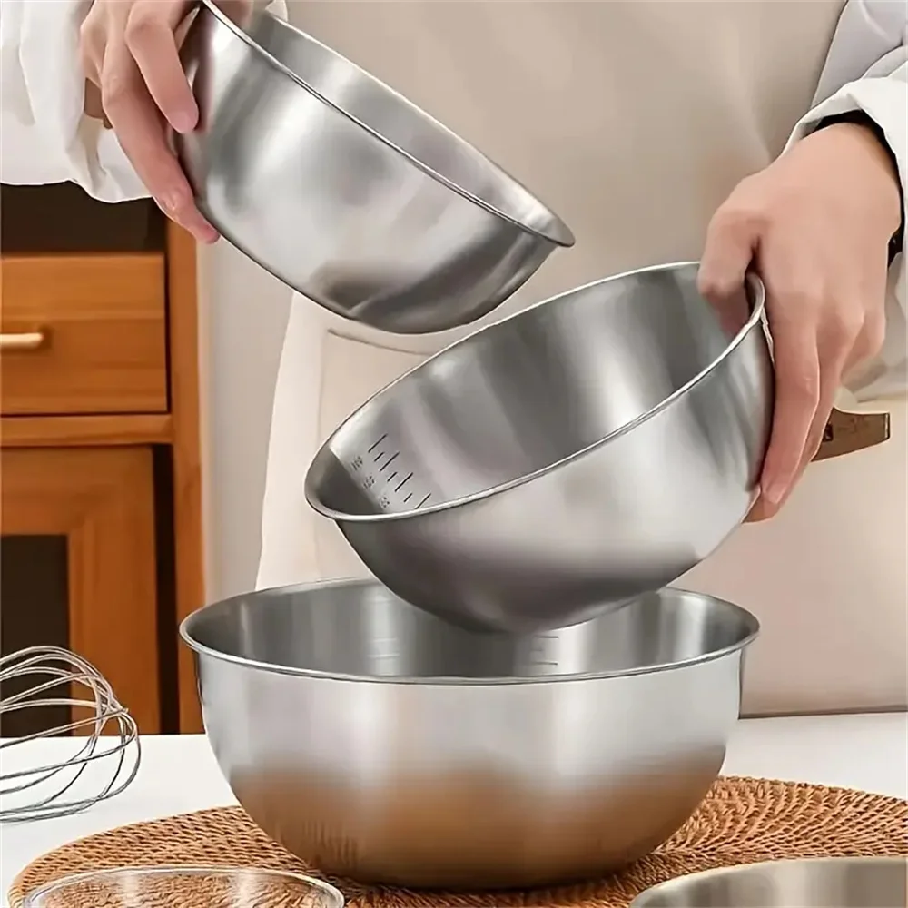 1-3 Set Mangkuk Stainless Stee - Baking Kitchen Set ulasan dan harga