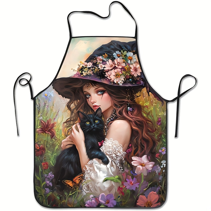 Celemek bermotif kucing hitam  - Kitchen Witch Baking ulasan dan harga
