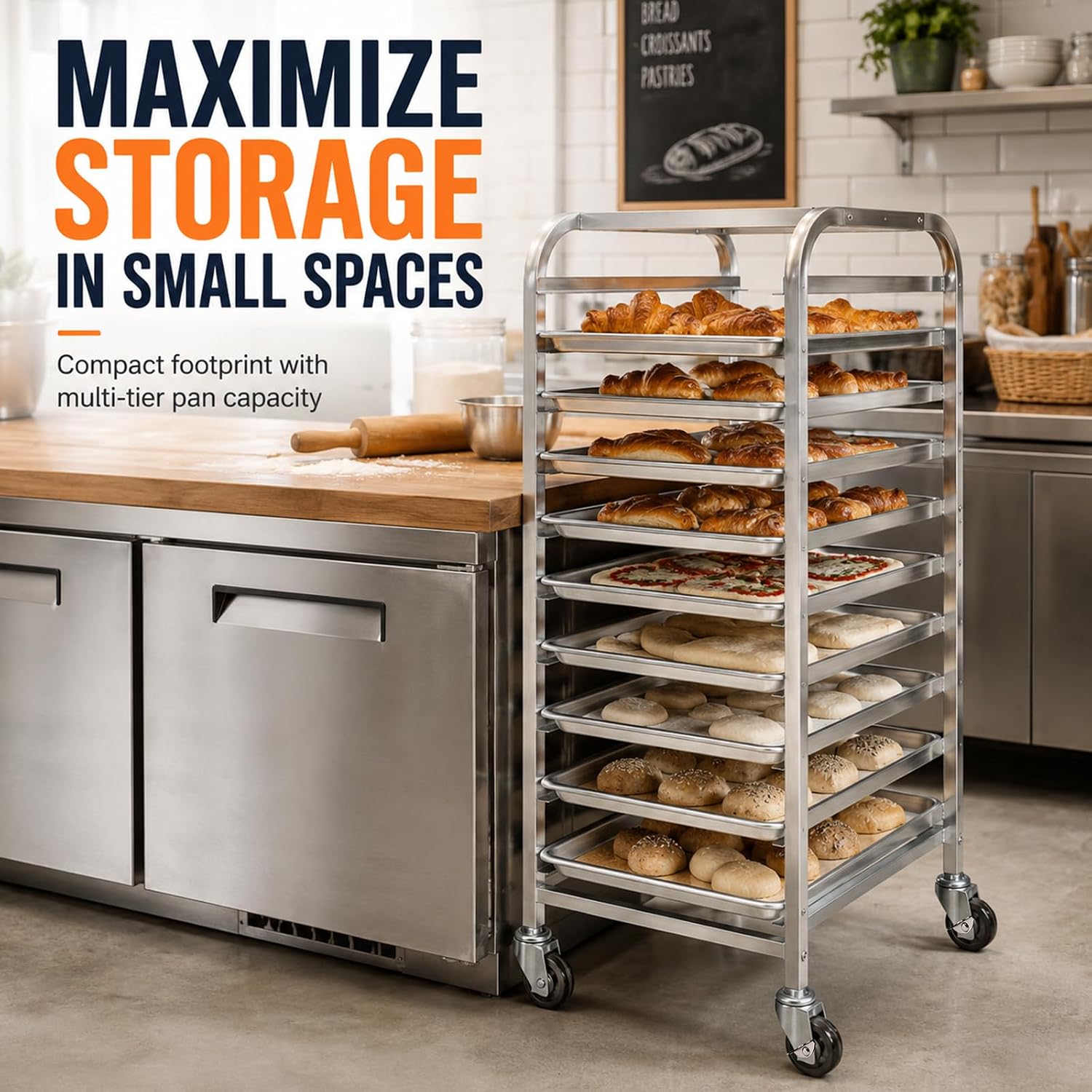 Rak Loyang Baja Tahan Karat 10 - Kitchen Baking Cart ulasan dan harga