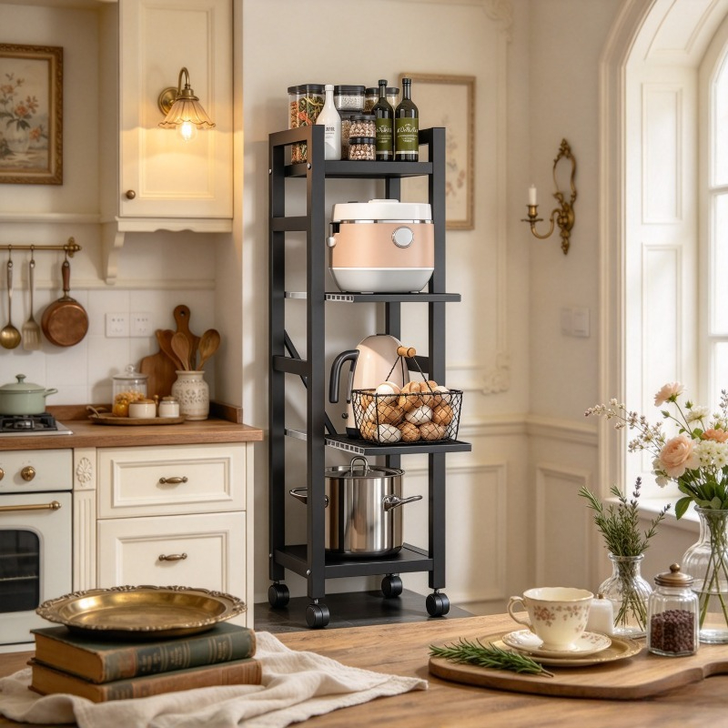Rak Dapur yang Dapat Ditarik,  - Kitchen Baking Cart ulasan dan harga