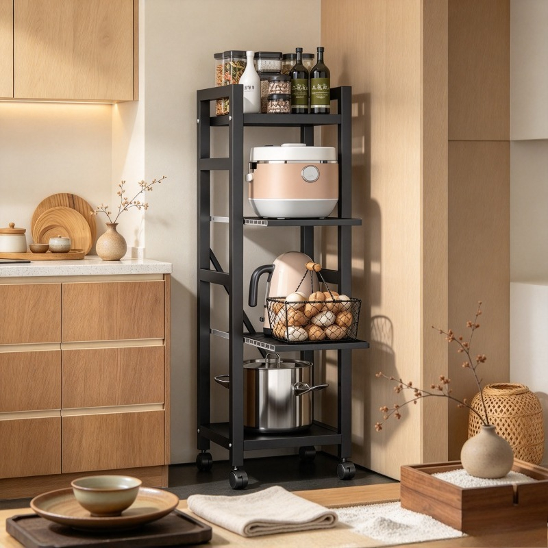 Rak Dapur yang Dapat Ditarik,  - Kitchen Baking Cart ulasan dan harga