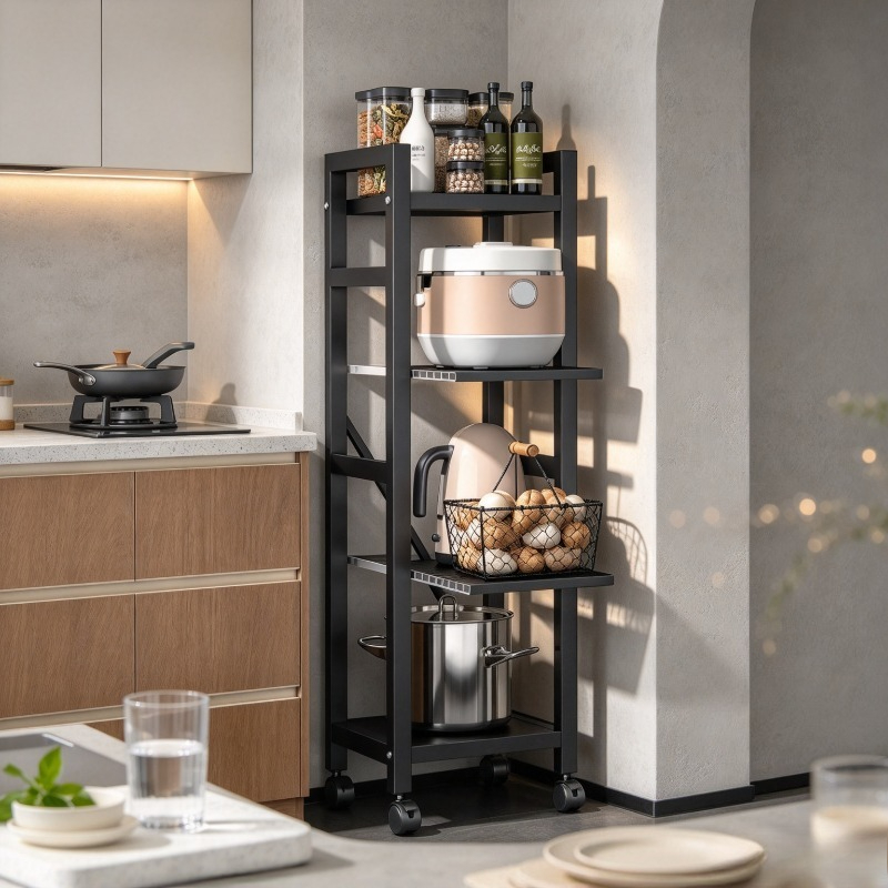 Rak Dapur yang Dapat Ditarik,  - Kitchen Baking Cart ulasan dan harga